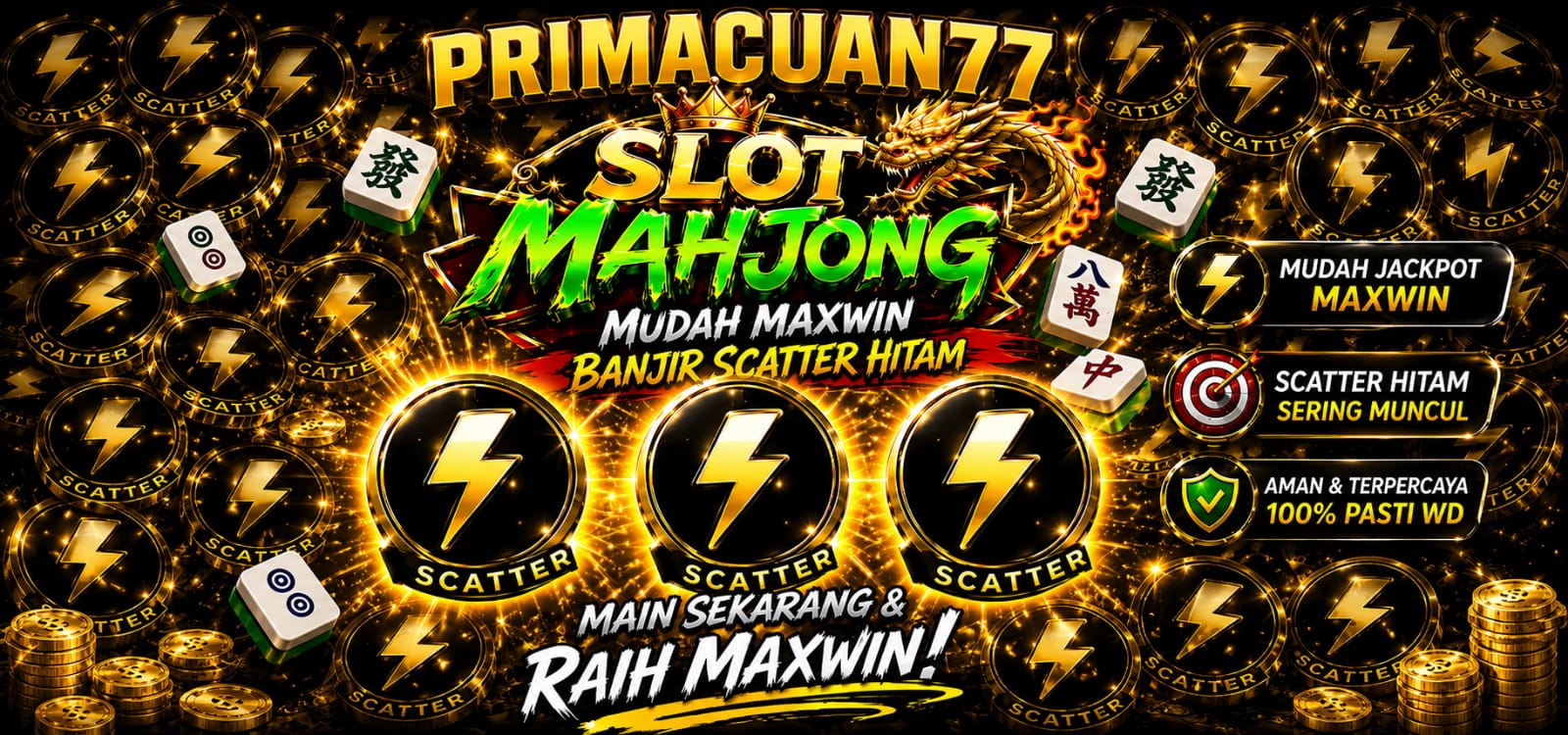 Mahjong Hitam Banner